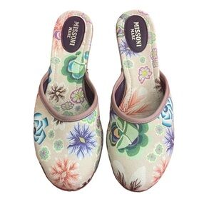 MISSONI MARE TROPICAL FlORAL CLOGS SIZE 8.5